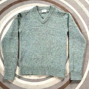 VINTAGE Montgomery Ward V Neck Sweater Wool Blend Pullover Ribbed Women Medium